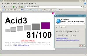 Konqueror 4.1.80 Acid3 test